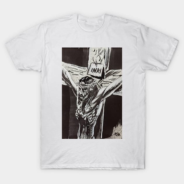 JESUS CHRIST FORSAKEN T-Shirt by MasterpieceArt